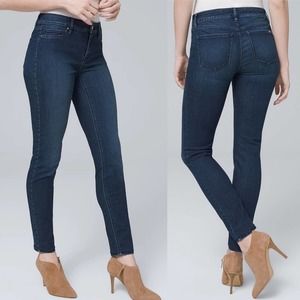 WHBM Dark Denim Jegging Skinny Jeans Size 2P Petite Mid Rise Ankle Crop